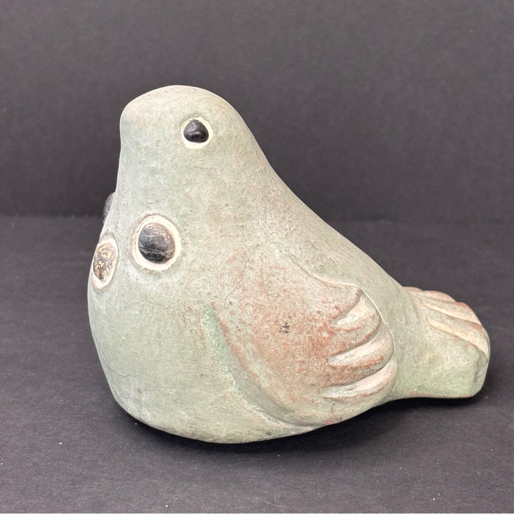 RARE Isabel Bloom Bird Signed sculpture vintage Concrete Or Cast Cement 4”
